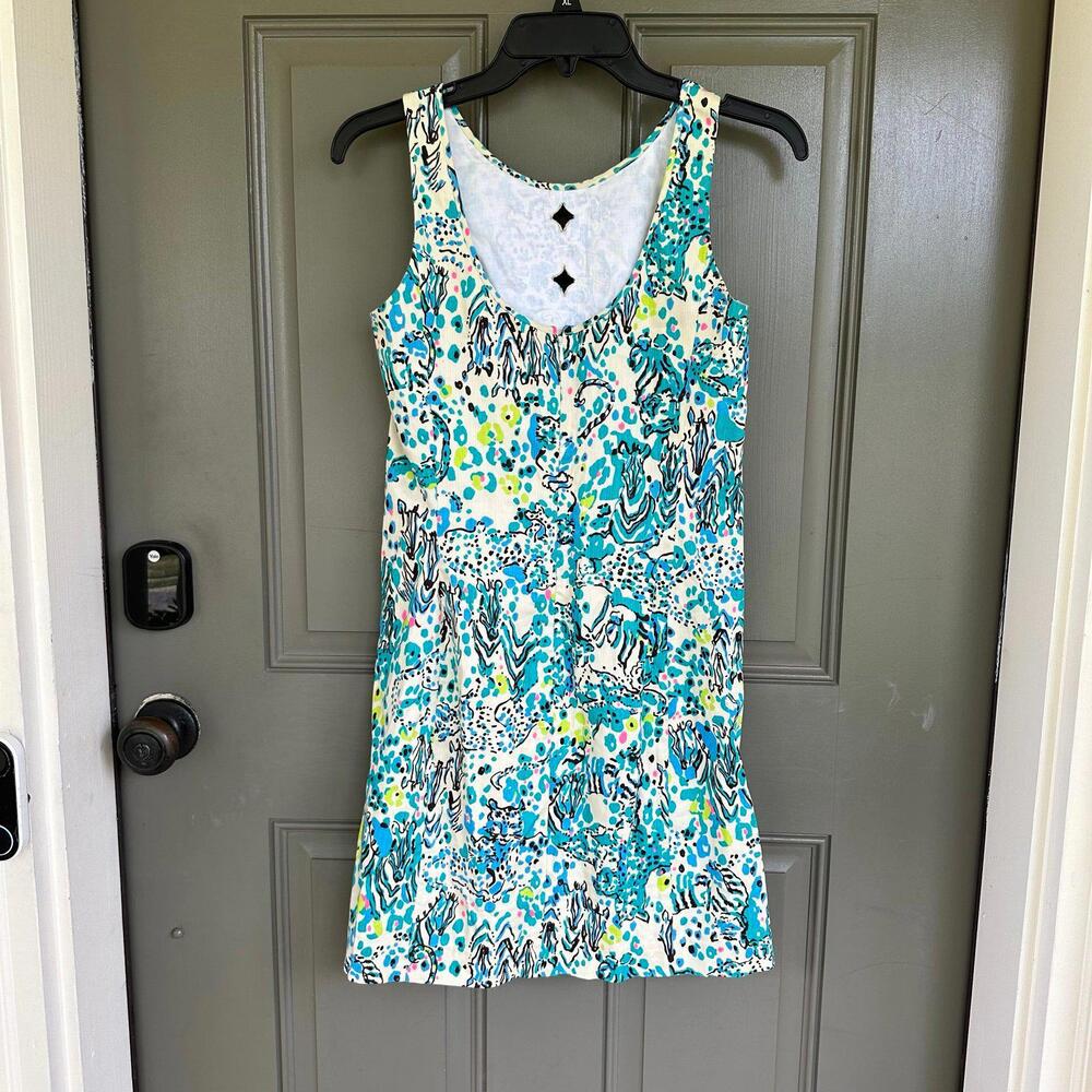 Lilly Pulitzer Ember Sea Oats Escapades Everglade Shift Dress 2 - Picture 3 of 5